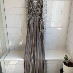 Striped Sleeveless Maxi Dress